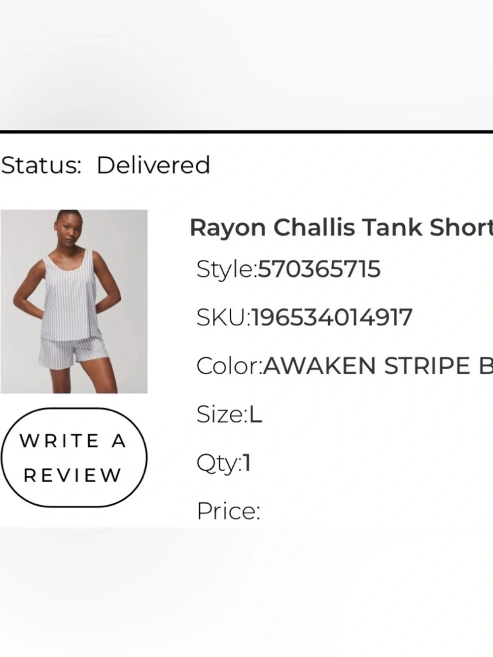 NWT Soma Blue and Cream Striped Pajama short  Set - Picture 2 of 5